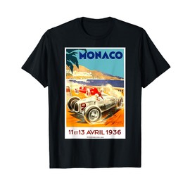 1936 Monaco Race - Vintage Art Style T-Shirt
