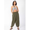 2 in 1 Cotton Harem Trouser or Bandeau Jumpsuit Khaki