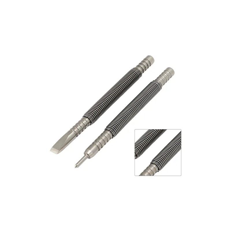Nail Set Tool 2 Pcs High Carbon Steel Double Ended
