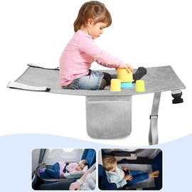 Byttlerom Toddler Airplane Travel Bed Polyester for Kids, Kids Airplane Travel Essentials, Grey