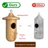 Hummingbird House, 3Pcs Humming Bird House for Outside Hanging, Natural