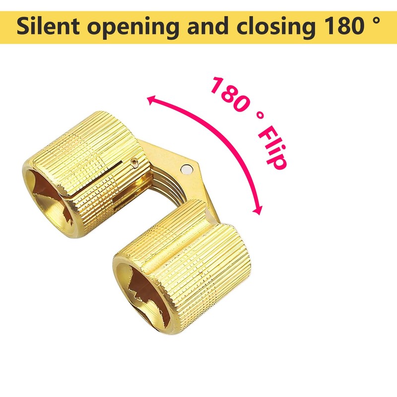 Qrity Pack of 3 Concealed Copper Hinge, Barrel Hinge Invisible,