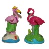 Solar Set of Valentines Flamingos, Solar Powered Love, happy friendship