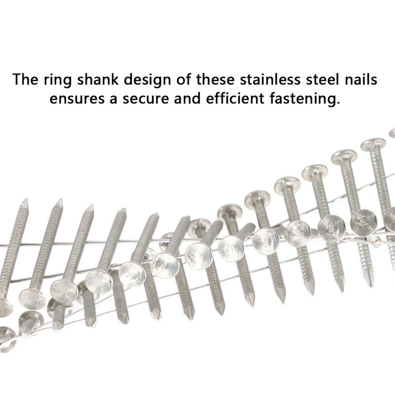 GXYWADY 1200Pcs 1-1/2 x 0.09 Inch Coil Roofing Ring Shank