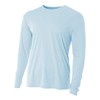 A4 Men's Cooling Performance Long Sleeve Crew, Pastel Blue, Large