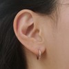 Gold&Deer 14K Goldfield Baguette Cubic One-Touch Earrings Ash Gold /