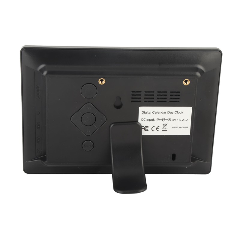7 Inches Black Brightness Alarm Clock WIFI Synchronous Update With