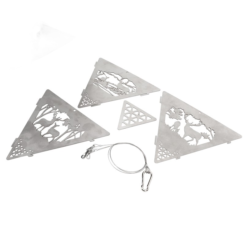 Triangular Campfire Grill Hanger Outdoor Portable Reindeer Bonfire Fire Pit