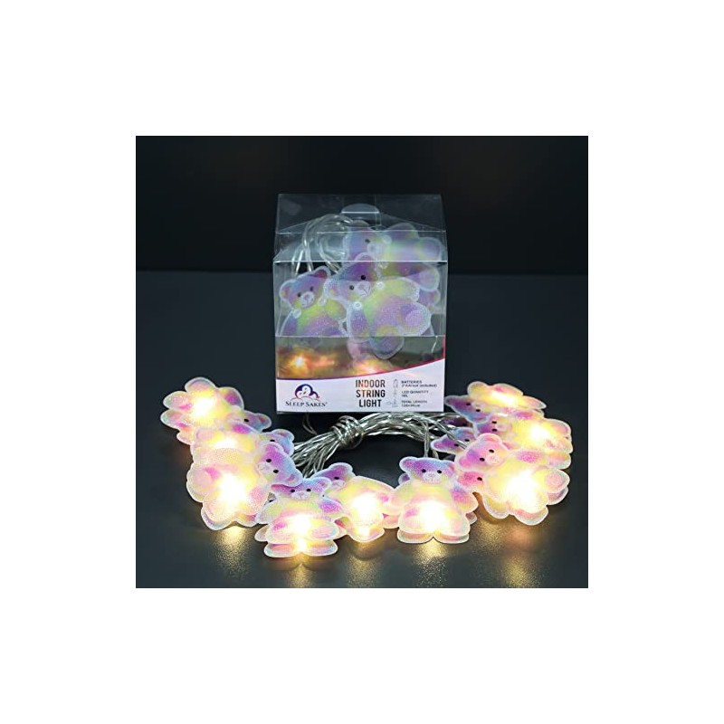 Sleep Sakes Indoor String Light 10 LED - Rainbow Teddy