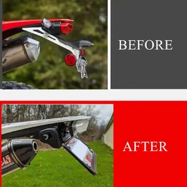 WEIXINRACING LED Brake Tail Light LED Indicator Turn Signal Blinker Rear Tail Tidy License Plate Holder Braket Fender Eliminator Kit For CRF450L CRF450RL 2019-2024 (Clear)