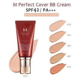 MISSHA - M Perfect Cover BB Cream EX SPF42 PA+++ 20 ml, Shade No.27 | Perfect Coverage | Sun Protection SPF 42 PA+++ | Radiant and Even Skin, 1 g
