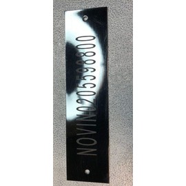 ENGRAVED VIN# Serial Tag Plate Car Hot Rod Trailer Truck Motor Cycle BLACK Plate