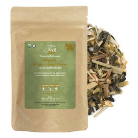Heavenly Tea Leaves Organic Ginger Lemon Green, Loose Leaf Green Tea, 4 oz. (Approx. 50 Cups of Tea) - Antioxidant & Immune Boosting, Hot or Iced Tea, Great Natural Energy Source