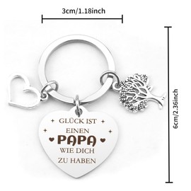 Gift Dad Christmas, Gifts for Dad, Dad Gift Birthday, Gift Father's Day, Secret Santa Gifts for 5 Euros, Father's Day Gift for Dad from Baby, Expectant Dad Gift, Keyring Dad, 色