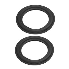 Rubber Speaker Edge Surround DIY Speaker Kit 5"/4" Speaker Surround Repair Subwoofer Foam Edge Woofer Repair Parts Replacement Black (4")