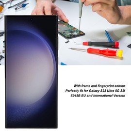 OLED para Galaxy S23 Ultra 5G, Reemplazo de Pantalla LCD para Galaxy S23 Ultra, Conjunto de Pantalla Digitalizador Táctil con Kits de Herramientas de Marco SM S918B, Versión