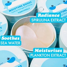 TONYMOLY Hidrogel refrescante Moisture Boost para ojos, 90 g.