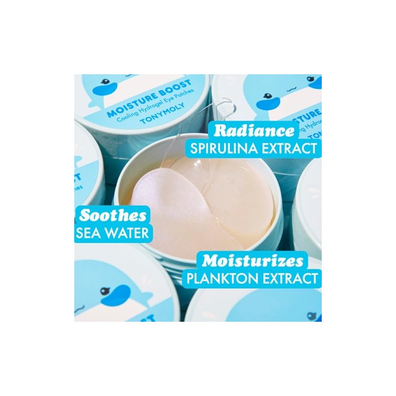 TONYMOLY Hidrogel refrescante Moisture Boost para ojos, 90 g.