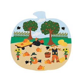 Pumpkin Patch Shaped Sticker Scene (Makes 12 Stickers) Fall Crafts
