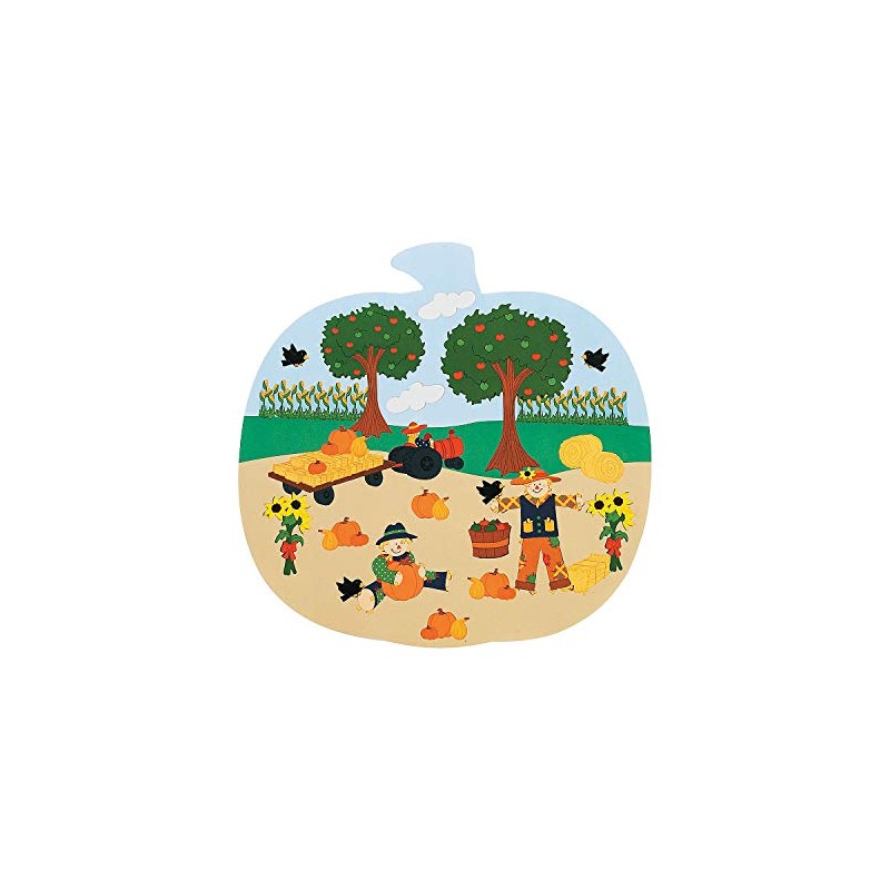 Pumpkin Patch Shaped Sticker Scene (Makes 12 Stickers) Fall Crafts