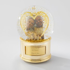 Things Remembered Engraved 50th Anniversary Musical Snow Globe (Free Customization)