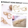 Baluue 2pcs Heart Hairpins Wing Design Non- Hair Styling Grips