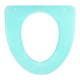 LNQ LUNIQI Adult Folding Toilet Pad Toilet Seat Plastic Toilet Cushion Washable Foldable Portable Toilet Seat Cover for Home Travel Office (Green)