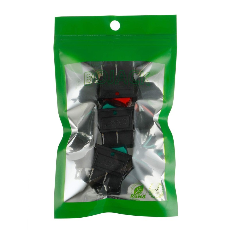 BOJACK 2 Position Rocker Toggle Switch ON/Off DPST 4 Pin