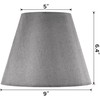 GOSO Bamboo Gray Lamp Shade Set of 2 Small- 5