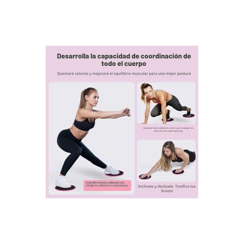 2 Piezas Sliders Ejercicio Discos Deslizantes de Doble Cara, Deslizamiento