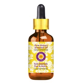 Deve Herbes Pure Hickory Essential Oil (Carya tomentosa) with Glass Dropper Steam Distilled 15ml (0.50 oz)