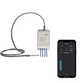 Yueyang Temperatursensor WiFi 16A, Tuya Smart Temperatursensor Monitor, Leistungsmessung, kompatibel mit Alexa Google Home, th16+DDS-18b20