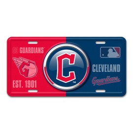 FANMATS 43228 Cleveland Guardians Embossed Metal License Plate