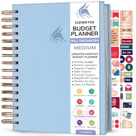 Clever Fox Budget Planner & Monthly Bill Organizer With Pockets. Expense Tracker, Budgeting Journal & Financial Book. Medium, 5.1x8.2" (Lavender)