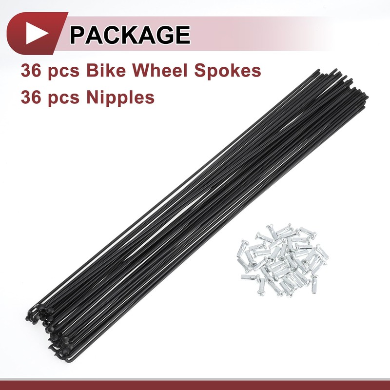 X AUTOHAUX 36 Set 14G Bicycle Spokes 287mm Bike Wheel