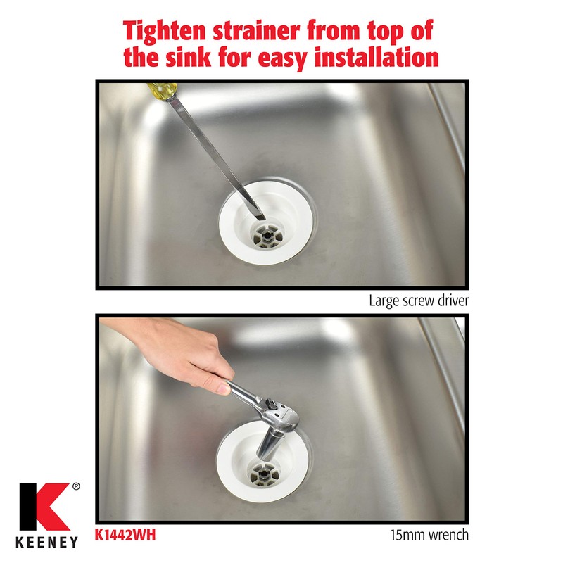 Plumb Pak Deep Cup Plastic Sink Strainer with Fixed Post