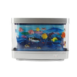 Unbranded Artificial Fish Tank Mini Aquarium Decorative Lamp Ocean in Motion Night Light \ - Big Fish