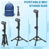 Relaxweex 4 Set Desktop Mic Stand Portable Foldable Adjustable Tabletop