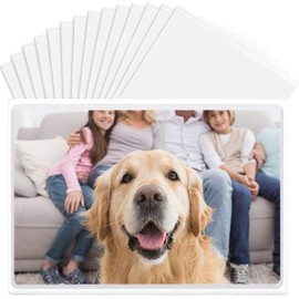 15 Pcs Magnetic Photo Frames for Refrigerator 4x6 Inches, No Sratched Fridge Magnets Picture Frame Photo Sleeves Protected by Removable Film (White)