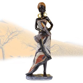 30cm African Lady Statues, Female Statues, Statues of Statue, Statues of Statue, Statues of Statue, for Home Decoration, Bedroom Living Room Decor (Style 3)