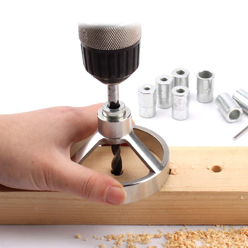 Drill Guide Jig for Vertical Hole Drilling, Woodworking Hole Puncher