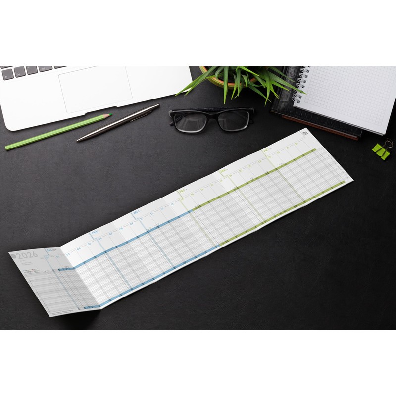 weekview Holiday & Project Planner 2026 A5 Leporello (84 ×