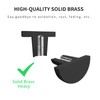 BIGLUFU 12 Pcs Brass Drawer Knobs, Round Black Kitchen Cabinet