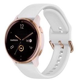 CUNUJIX Silicone Watch Bands for Garmin Vivoactive 4S / Venu 2S / Venu 3S / Vivomove 3S, Soft Sport 18mm Waterproof Replacement Wristband Strap for Garmin Forerunner 255s/265S