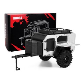 INJORA Off Road Camping Trailer For TRX4M SCX24 1/18 1/24 RC Crawler