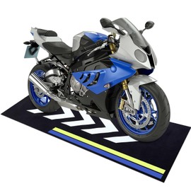 Drydiet Motorcycle Mat Garage Floor Rug Washable Parking Mats for Garage Floors Non Slip Oil Absorbent Pad Rubber Backing Layer Protects Floor from Spills Drips Stains(78 x 31 Inch,Arrow Style)