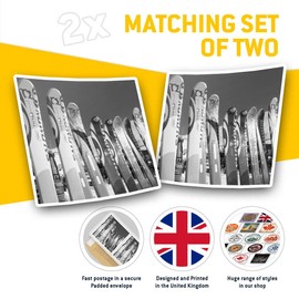 2 x Square 7.5cm Vinyl Stickers - Ski Rack Winter Sport Mountain Skis 37265
