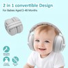 2-in-1 Baby Ear Muffs Noise Protection for Toddlers 3 to
