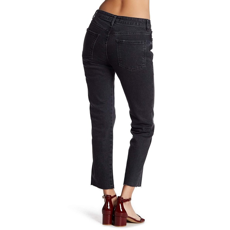Free People Girlfriend Jeans Black 30