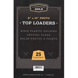1 Case (250ct) Cardboard Gold 8" x 10" Photo Top Loaders - Next Generation Archival Protection PRO Toploaders Keeps Larger 8x10 Items Ultra Protected